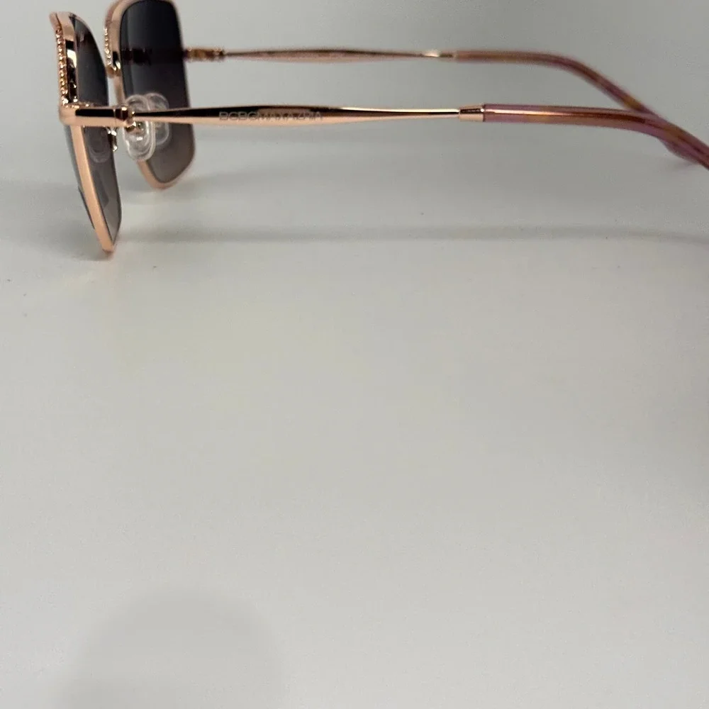 BCBGMAXAZRIA Sizzling Rose Gold Petite Fit Polarized Sunglasses 53-15-130‎ 22498